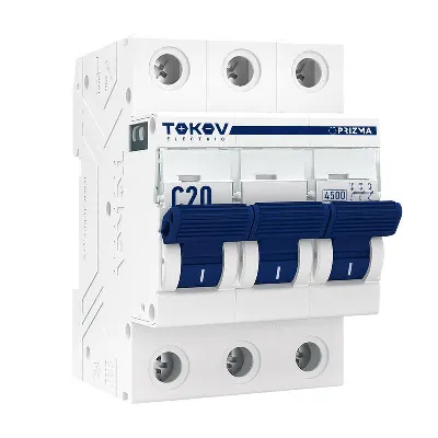 Выключатель автоматический модульный 3п C 20А 4.5кА PRIZMA TOKOV ELECTRIC TKE-PZ45-MCBI-3-20-C