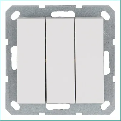 Выключатель 3-кл. 10А IP20 механизм бел. глянцевый Jasmart G3031W