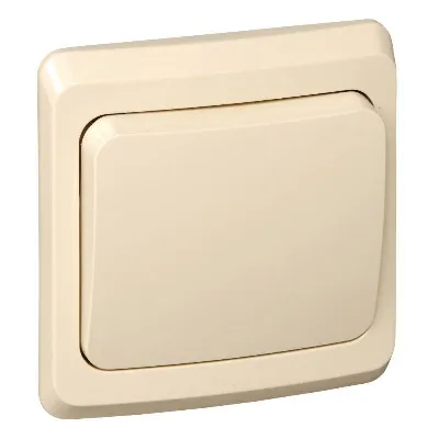 Переключатель проходной 1-кл. СП Этюд 10А IP20 крем. SE BC10-004K