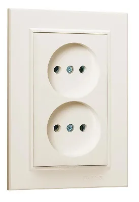 Розетка 2-м СП Karea 10А IP20 б/з крем. Makel 56010017