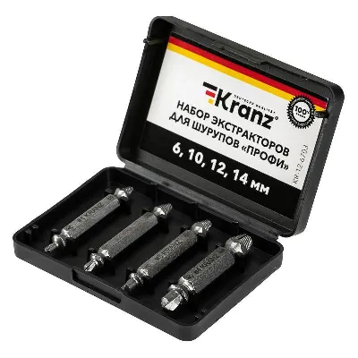 Набор экстракторов для шурупов Профи Kranz KR-12-6703