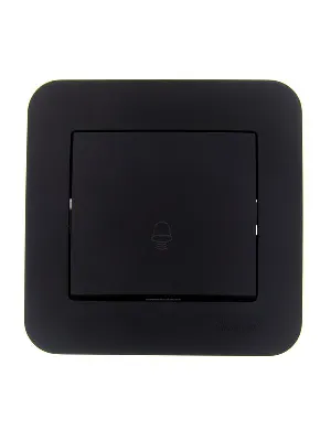 Кнопка звонка 1-кл.СП ASTI 10А IP20 в сборе черн. бархат LEZARD 7081-4242-103