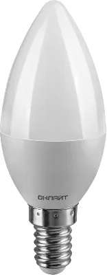 Лампа светодиодная 71 629 OLL-C37-6-230-4K-E14-FR 6Вт свеча 4000К нейтр. бел. E14 600лм 176-264В ОНЛАЙТ 71629