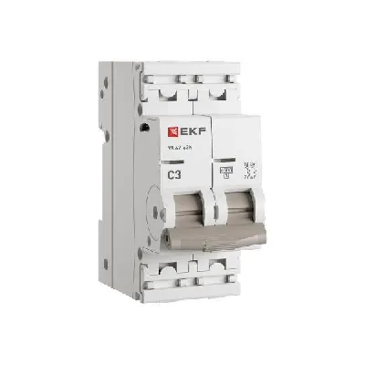 Выключатель автоматический 2п C 3А 4.5кА ВА 47-63N PROxima EKF M634203C
