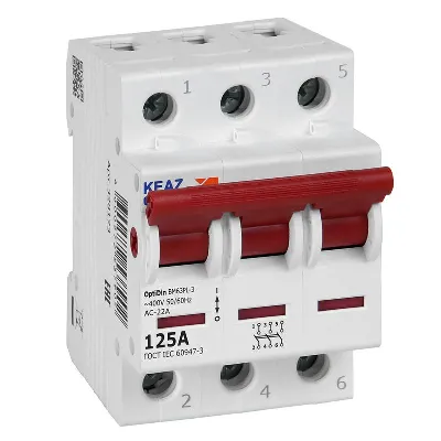 Выключатель нагрузки модульный 3п 125А OptiDin BM63PL-3125-УХЛ3 (ВМ63PL) КЭАЗ 328173