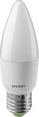 Лампа светодиодная 61 960 OLL-C37-10-230-4K-E27-FR 10Вт свеча 4000К нейтр. бел. E27 1000лм 176-264В ОНЛАЙТ 61960