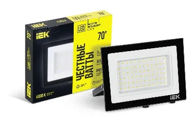 Прожектор светодиодный СДО 06-70 IP65 4000К черн. IEK LPDO601-070-40-K02