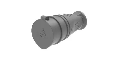 Розетка 1-м MultiSet 16А 250В IP44 с заземл. каучук черн. SE MST4002BK