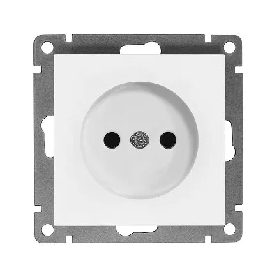 Розетка 1-м СП Афина 16А IP20 без заземл. механизм бел. Universal A0022