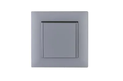 Розетка 1-м с крышкой Karea RIZZ STAR с заземл. сер. Makel 88065029