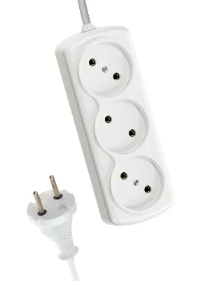 Удлинитель 3х5м 6А IP20 ПВС 2х0.75 КОСМОС YKsm5m-3g(6A)S