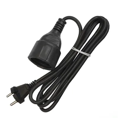 Удлинитель-шнур 1х2м без заземл. 10А IP20 ПВС 2х1 черн. DOMTOK 2338