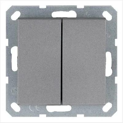 Переключатель перекрестный 2-кл. 10А IP20 механизм алюм. Jasmart G3014S
