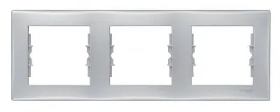 Рамка 3-м Sedna горизонт. алюм. SchE SDN5800560