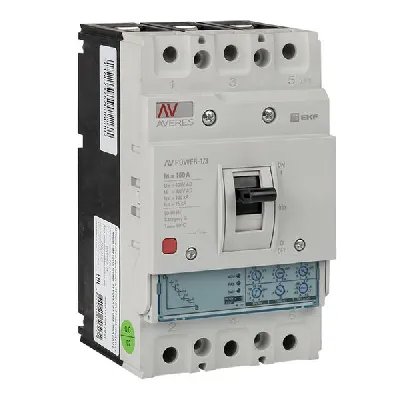 Выключатель автоматический 3п 160А 50кА AV POWER-1/3 ETU2.0 AVERES EKF mccb-13-160-2.0-av