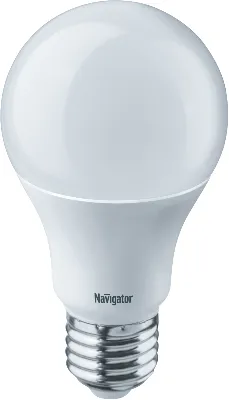 Лампа светодиодная 94 387 NLL-A60-10-230-2.7K-E27 10Вт грушевидная 2700К тепл. бел. E27 750лм 176-264В Navigator 94387