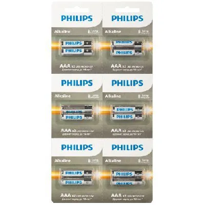 Элемент питания алкалиновый AAA/LR03 1.5В Entry отрывной набор (блист. 12шт) Philips Б0064646