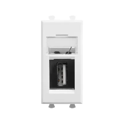 Розетка USB 1мод. Avanti "Белое облако" тип А-А модульная DKC 4400401