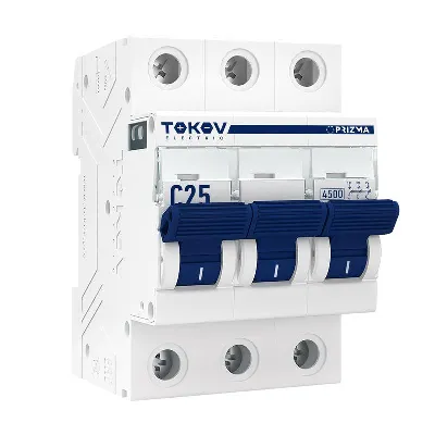 Выключатель автоматический модульный 3п C 25А 4.5кА PRIZMA TOKOV ELECTRIC TKE-PZ45-MCBI-3-25-C