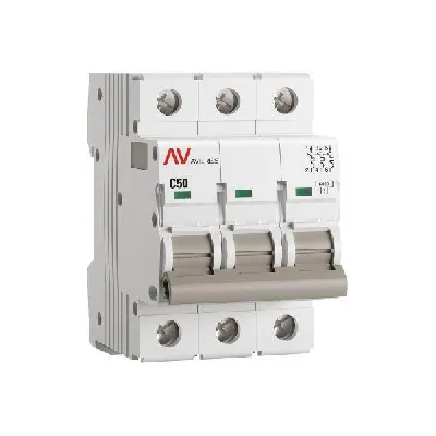 Выключатель автоматический модульный 3п C 50А 6кА AV-6 AVERES EKF mcb6-3-50C-av