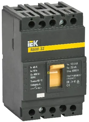Выключатель автоматический 3п 40А 25кА ВА 88-32 KARAT IEK SVA10-3-0040