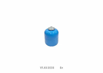 Гидроаккумулятор вертикальный AV 8л (90шт/пал) син. VALFEX VF.AV.0008