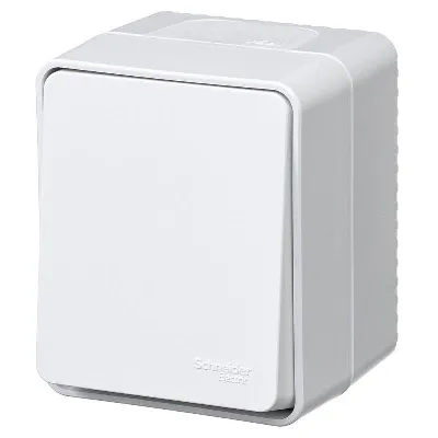 Выключатель кнопочный 1-кл. ОП AtlasDesign PROFI IP54 10АХ бел. SE ATN540115