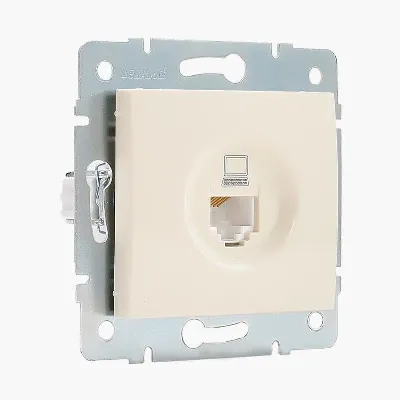 Механизм розетки компьютерн. 1-м СП KARINA RJ45 крем LEZARD 707-0388-139