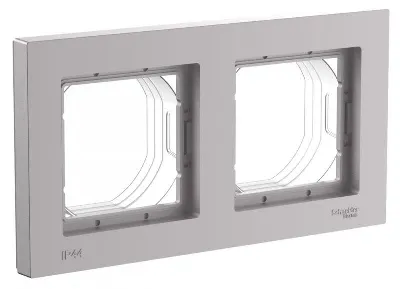 Рамка 2-м AtlasDesign Aqua IP44 алюм. SE ATN440302