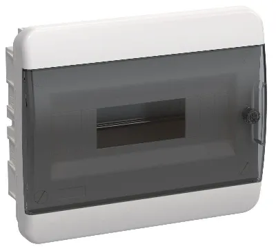 Корпус ЩРВ-П-12 TEKFOR IP41 черн. прозр. дверь пластик. IEK TF5-KP12-V-12-41-K01-K03