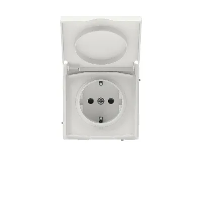 Розетка силовая KANT IP44 2P+E защ. шторки с крышкой бел. песок DKC 7010013
