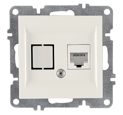 Розетка компьютерная LAVIN/KAREN RJ45 кат.6 механизм бел. ARVIA 50 01 1000 247