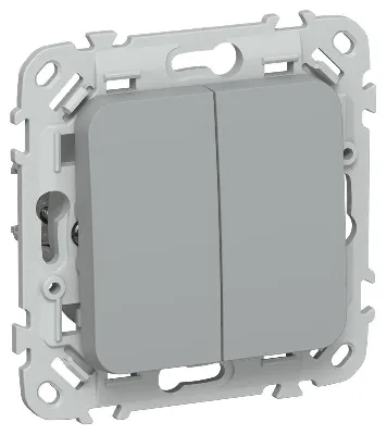 Выключатель 2-кл. СП FLITE ВС12-1-0-ФлС 10А механизм сер. IEK FI-V20-0-10-1-K03