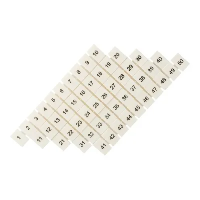Маркеры для UT/ST/Push-in 2.5 с нумерацией 1-50 (уп.100шт) EKF zb-st-2.5-1-50