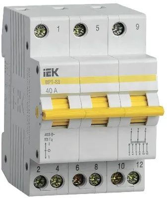 Выключатель-разъединитель трехпозиционный 3п ВРТ-63 40А KARAT IEK MPR10-3-040
