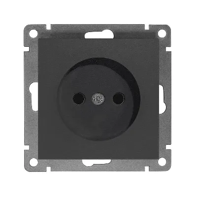 Розетка 1-м СП Афина 16А IP20 без заземл. механизм графит Universal A0022-Gr