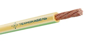 Провод ПуГВнг(А)-LS 1х6 450/750В Ж/З (бухта) (м) Технокабель 00-00149420