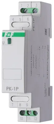 Реле промежуточное PK-1P/Un (монтаж на DIN-рейке 35мм 12В AC/DC 16А перекл.) F&F EA06.001.001