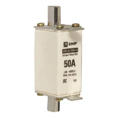 Вставка плавкая ППН-33 100/50А 50кА габарит 00C PROxima EKF fus-33/100/50