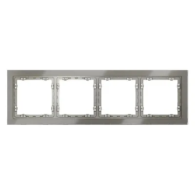 Рамка 4-м S70 стеклян. шелк Voltum VLS110404