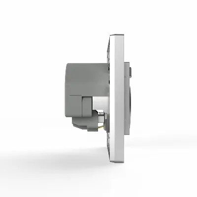 Розетка 1-м СП Pixel IP20 с заземл. с 2-мя заряд. устр. USB тип A+C механизм алюм. TOKOV ELECTRIC TKE-PX-R1U2AC-C03
