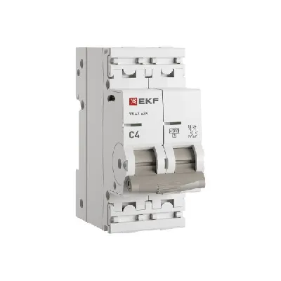 Выключатель автоматический 2п C 4А 4.5кА ВА 47-63N PROxima EKF M634204C