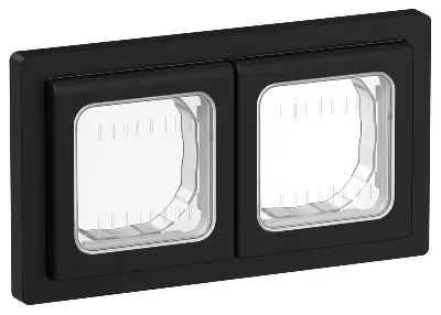 Рамка 2-м СП FLITE Рпро-2-55-ФлЧ IP55 черн. IEK FI-M20-32-55-K02