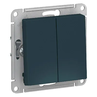 Переключатель проходной 2-кл. СП AtlasDesign 10А IP20 (сх. 6/2) 10AX механизм изумруд SE ATN000865