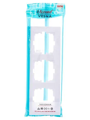 Рамка 3-м VESNA горизонт. бел. LEZARD 742-0200-148