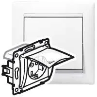 Розетка 1-м СП Valena 16А IP44 2P+E с заземл. механизм бел. (DIY-упак.) IEK 695641