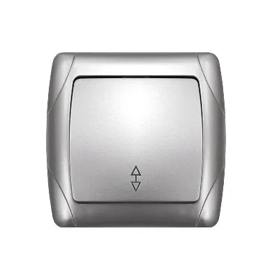 Переключатель проходной 1-кл. СП Маргарита 10А IP20 серебр. UNIVersal М0025-S