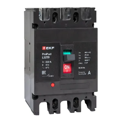 Выключатель автоматический LS250 25кА 3P 250А ProPact EKF mccb-250-25-3-250-ls