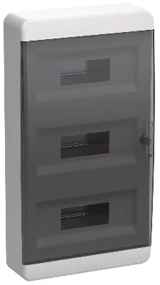 Корпус ЩРН-П-36 TEKFOR IP41 черн. прозр. дверь пластик. IEK TF5-KP12-N-36-41-K01-K03
