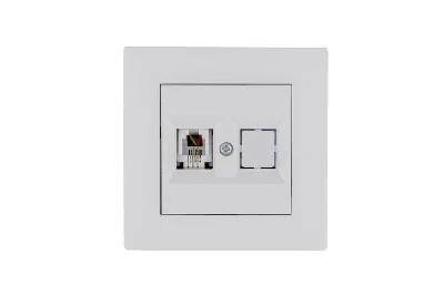 Розетка компьютерная CAT 5+гнездо Karea RIZZ бел. Makel 88001035